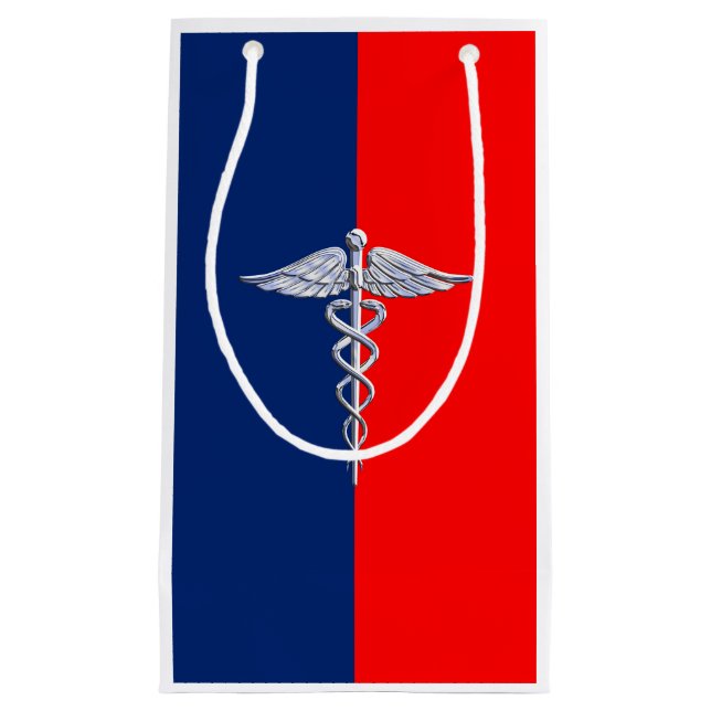 Stylish Caduceus Medical Symbol League Small Gift Bag (Front)