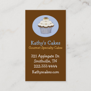 Stylish Cake Bakery Custom Business Card