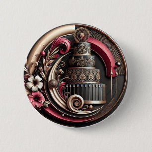 Stylish Cake Baking 6 Cm Round Badge