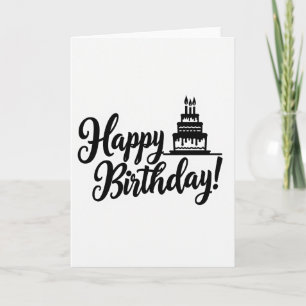 Stylish Cake Birthday Card
