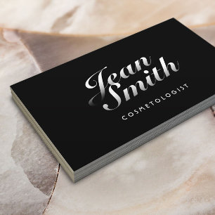 Stylish Calligraphic Cosmetologist Beauty Salon Business Card