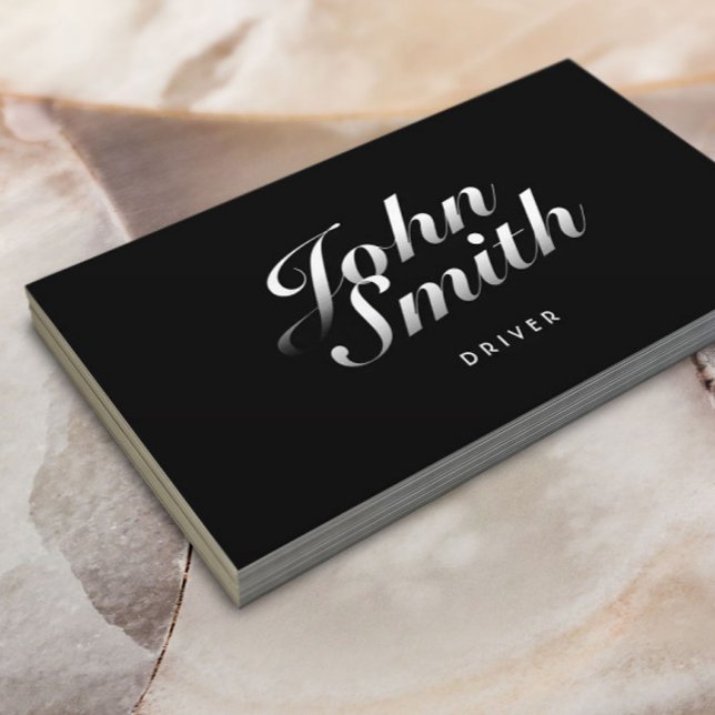 Stylish Calligraphic Driver Business Card (Creator Uploaded)