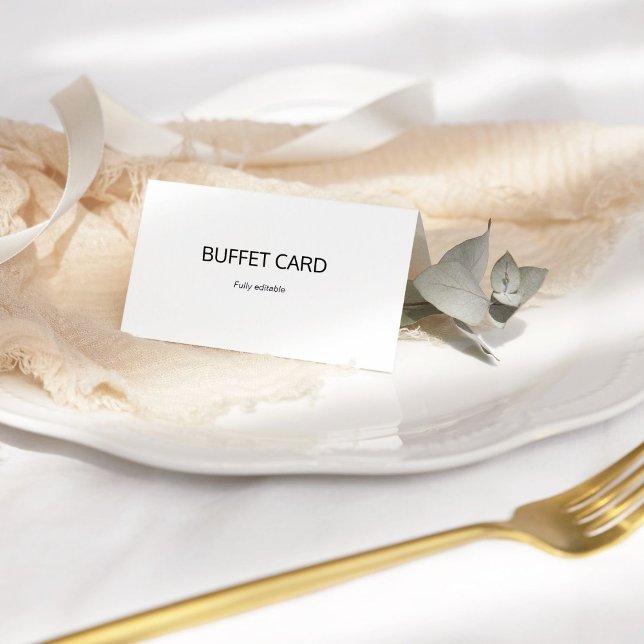 Stylish  Calligraphy  Buffet Food Labels Table Place Card (Creator Uploaded)