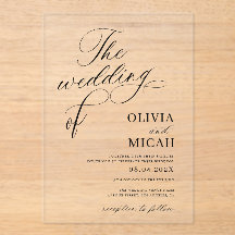 stylish calligraphy elegant black & white wedding