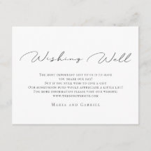 Stylish calligraphy Elegant Wedding Wishing Well