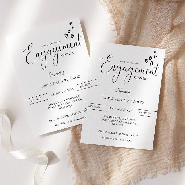 Stylish calligraphy  Engagement Party  Invitation (Creator Uploaded)