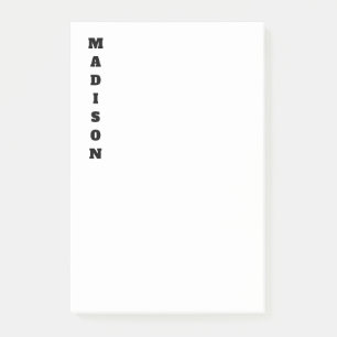 Stylish Calligraphy Name Black & White Post-it Notes