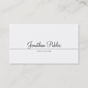 Stylish Calligraphy Script Trendy Minimalistic Business Card