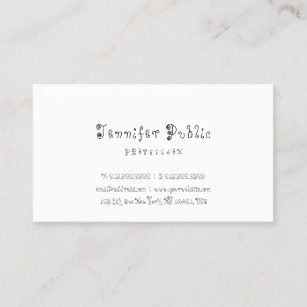 Stylish Calligraphy Text Modern Minimalist Design Business Card