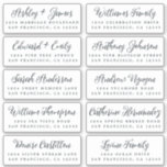 Stylish Calligraphy Wedding Guest Address Labels<br><div class="desc">Easy to personalise, names and addresses / individual wedding address label stickers for guest invitations. These chic, modern and stylish wedding address labels feature your wedding guest names in off-black elegant handwritten script calligraphy on a white background. Simply add your individual wedding guest names and address. Exclusively designed for you...</div>