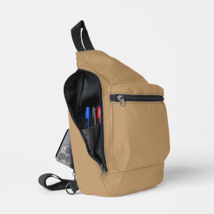 Stylish Camel Colour Print Cut Sew Sling Bag