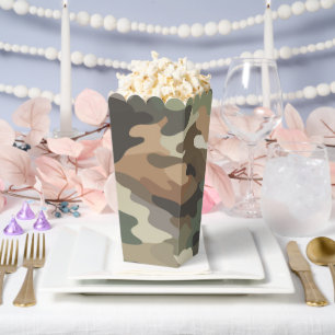 Stylish Camouflage Popcorn Boxes for Party Favours