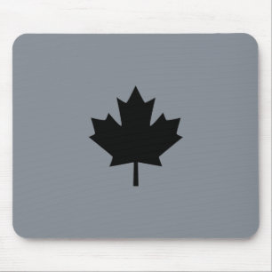 Stylish Canadian Black Maple Leaf Mouse Mat