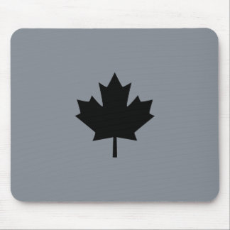 Stylish Canadian Black Maple Leaf Mouse Mat