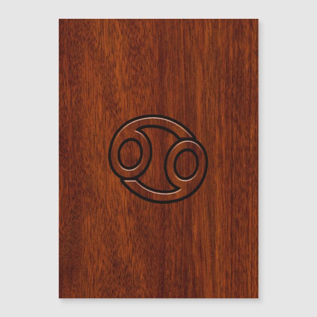 Stylish Cancer Sign on Mahogany Decor (Front)