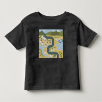 Stylish cartoon landscape vacation travel map