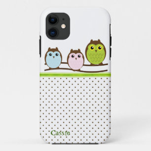 Stylish Cartoon Owls Custom iPhone 5 Case