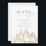 Stylish Castle Once Upon A Time Fairy Tale Wedding Save The Date<br><div class="desc">Can be customised to suit your needs.

// Looking for matching or complementary items? Other stationery from the set available in the ‘collections’ section of my store.

// Need help customising your design? Got other ideas? Feel free to contact me (Zoe) directly.</div>