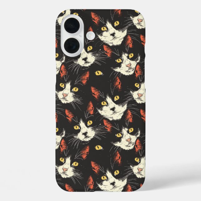 Stylish Cat Faces Case-Mate iPhone Case (Back)