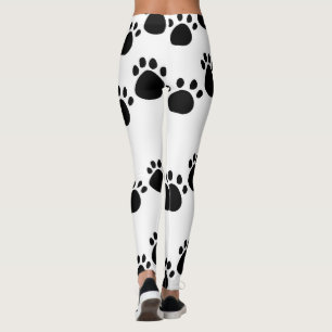 Stylish Cat Paw Print Leggings - Perfect for Cat L