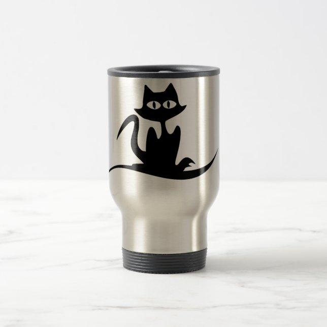 stylish cat travel mug (Center)