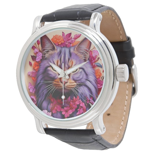 Stylish cat watch for cat's lovers (Angled)