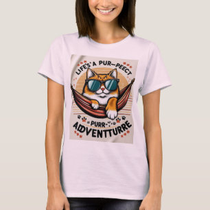 Stylish Cat with Sunglasses T-Shirt