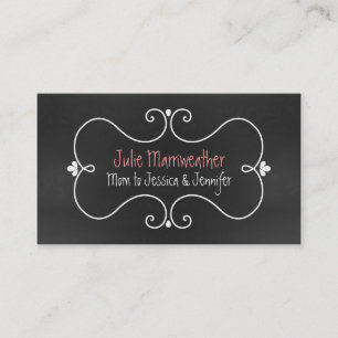 Stylish Chalkboard Look Custom Mummy Card