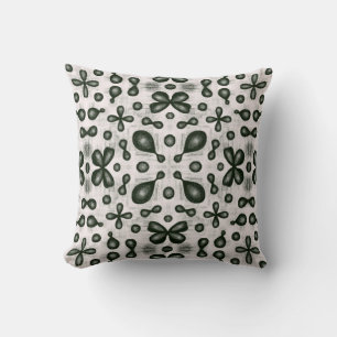 Stylish Chemistry Pattern In Black And White Cushion