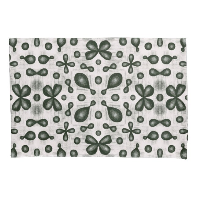Stylish Chemistry Pattern In Black And White Pillowcase (Front)