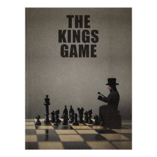 Stylish Chess "The Kings Game" Design Poster