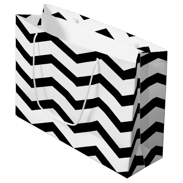 Stylish Chevron Large Gift Bag (Front Angled)
