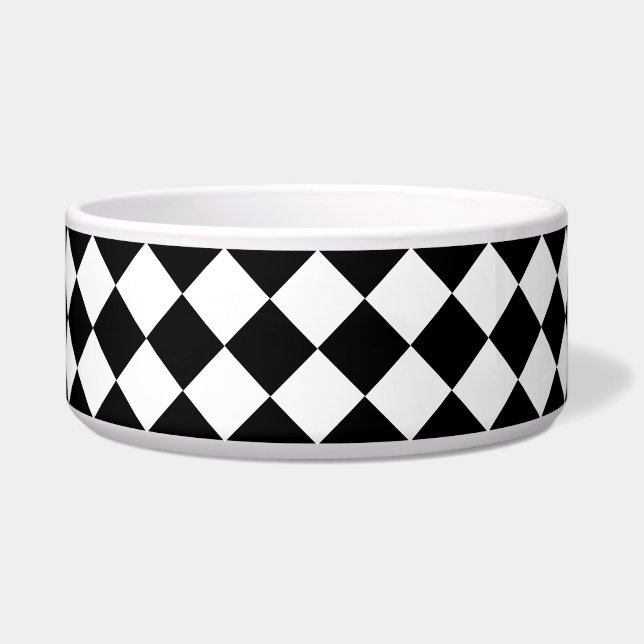 Stylish Chevron Pattern Pet Bowl for Modern Pets (Right)
