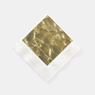 Stylish Chic Festive Shiny Gold Golden Glitter Napkin