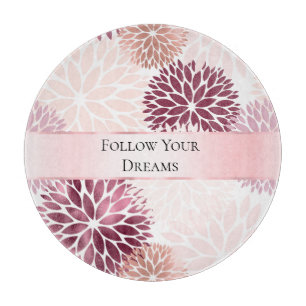 Stylish Chic Pink Floral Bridal Shower Cutting Board