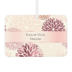 Stylish Chic Pink Floral  Car Air Freshener