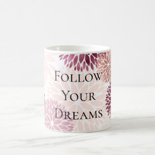 Stylish Chic Pink Floral Coffee Mug