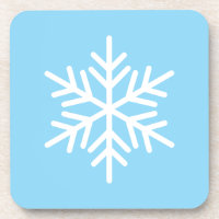 Stylish Chic White Nordic Snowflake On Frost Blue