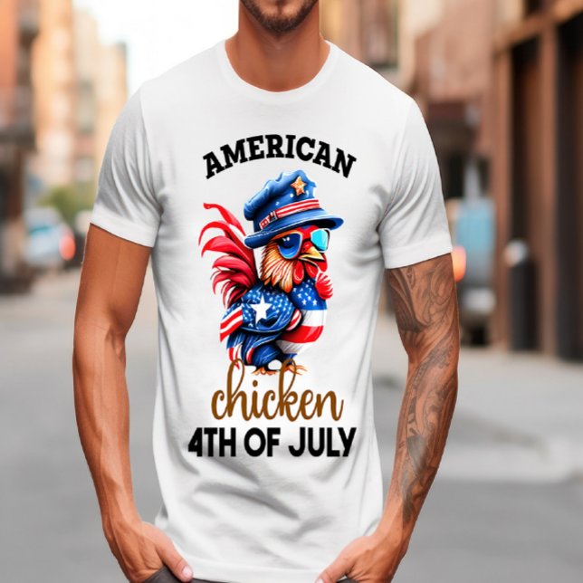 Stylish Chicken With Hat and Sunglasses T-Shirt (Creator Uploaded)