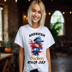 Stylish Chicken With Hat and Sunglasses T-Shirt