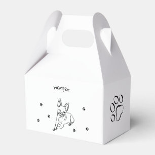 Stylish Chihuahua: Personalised Line Art Favour Box