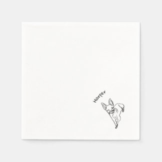 Stylish Chihuahua: Personalised Line Art Napkin