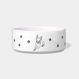 Stylish Chihuahua: Personalized Line Art Decor Bowl