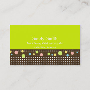 Stylish childcare business cards