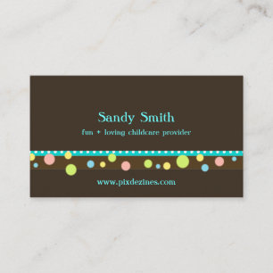 Stylish childcare business cards
