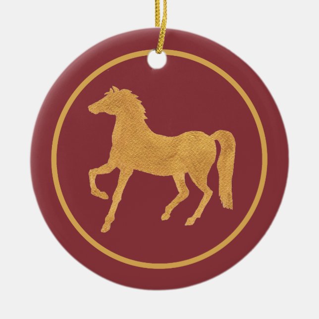 Stylish Chinese Year of the Horse Ornament (Front)