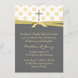 Stylish Christening or Baptism Invitation