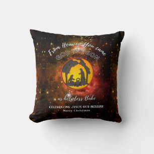 Stylish Christian Christmas Nativity Cushion
