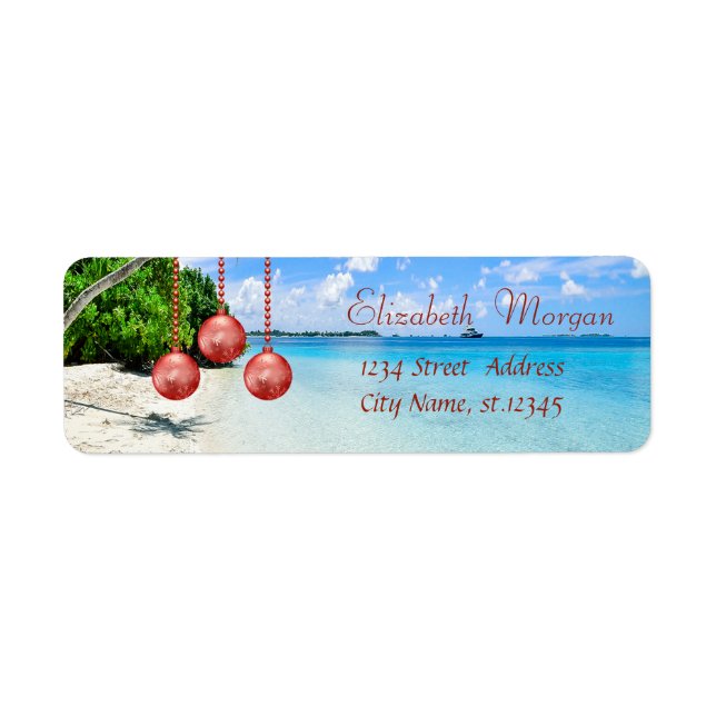 Stylish ,Christmas, Beach,Christmas Balls (Front)