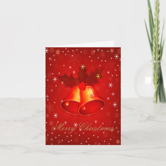 Stylish Christmas Bells An Elegant Christmas Holiday Card (Front)